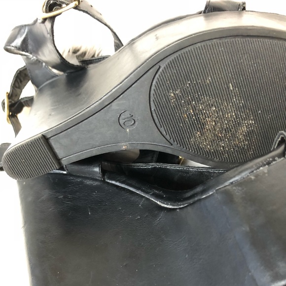 Breckelle's Black Chunky Strap Heel Size 10 - Picture 8 of 8